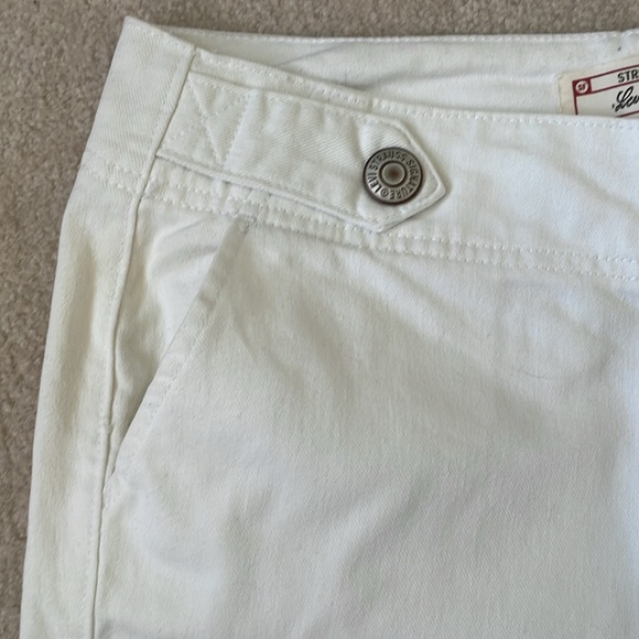 Levi Strauss Signature Stretch Women’s Wide Leg White Cropped Jeans Size… - Picture 4 of 11